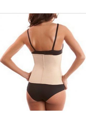 Upgraded Apricot Color Latex Cincher Corset