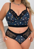 Starry Night Plus Size Bra & Panties