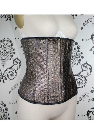 Stamped Stars PVC Leather Underbust Corset