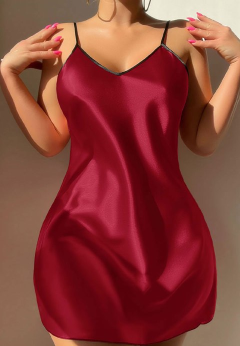 Black Satin Charm Chemise