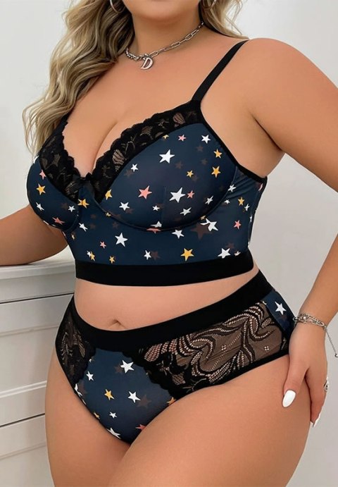 Starry Night Plus Size Bra & Panties