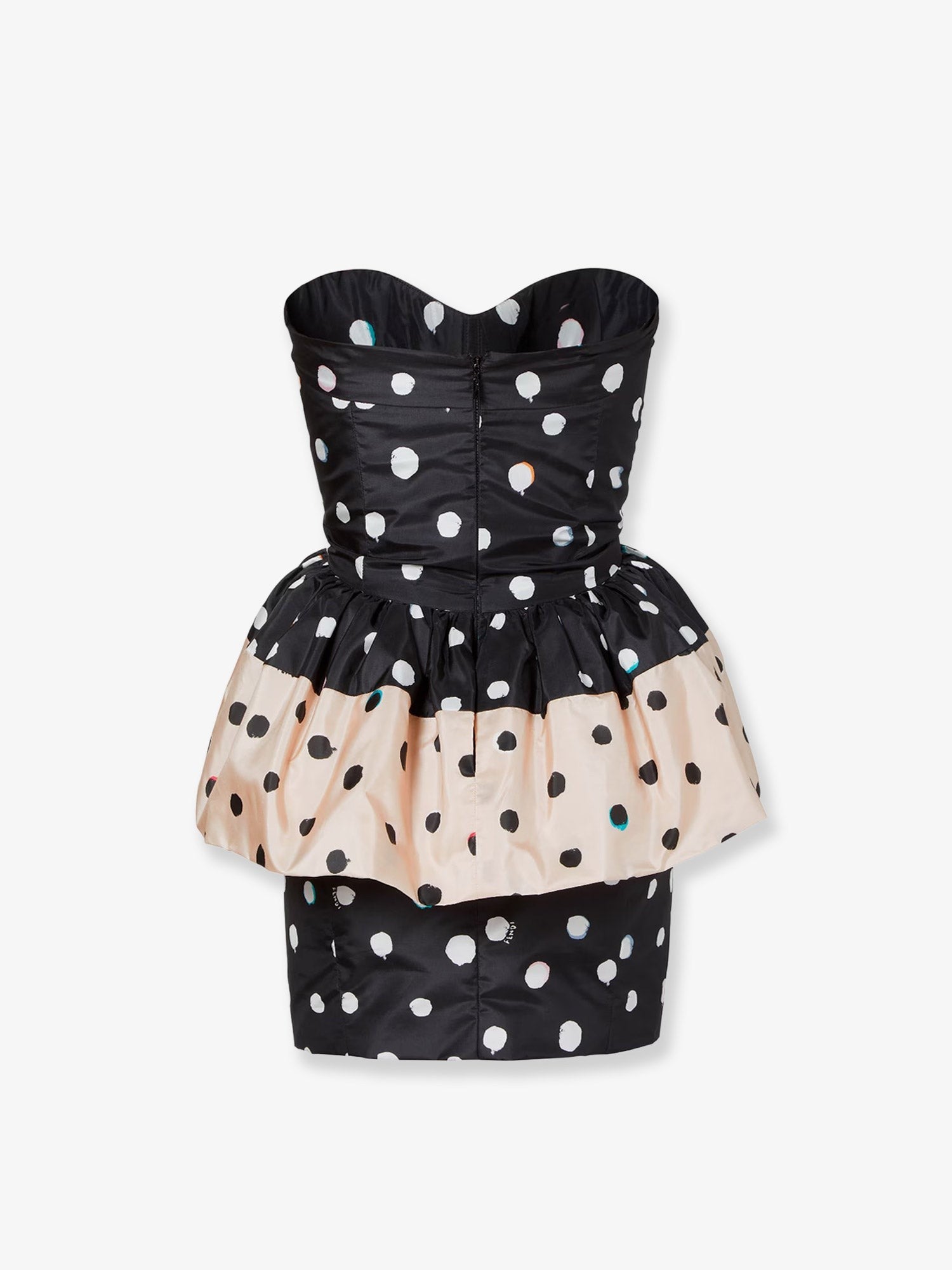 Falena Dots taffeta' bustier dress