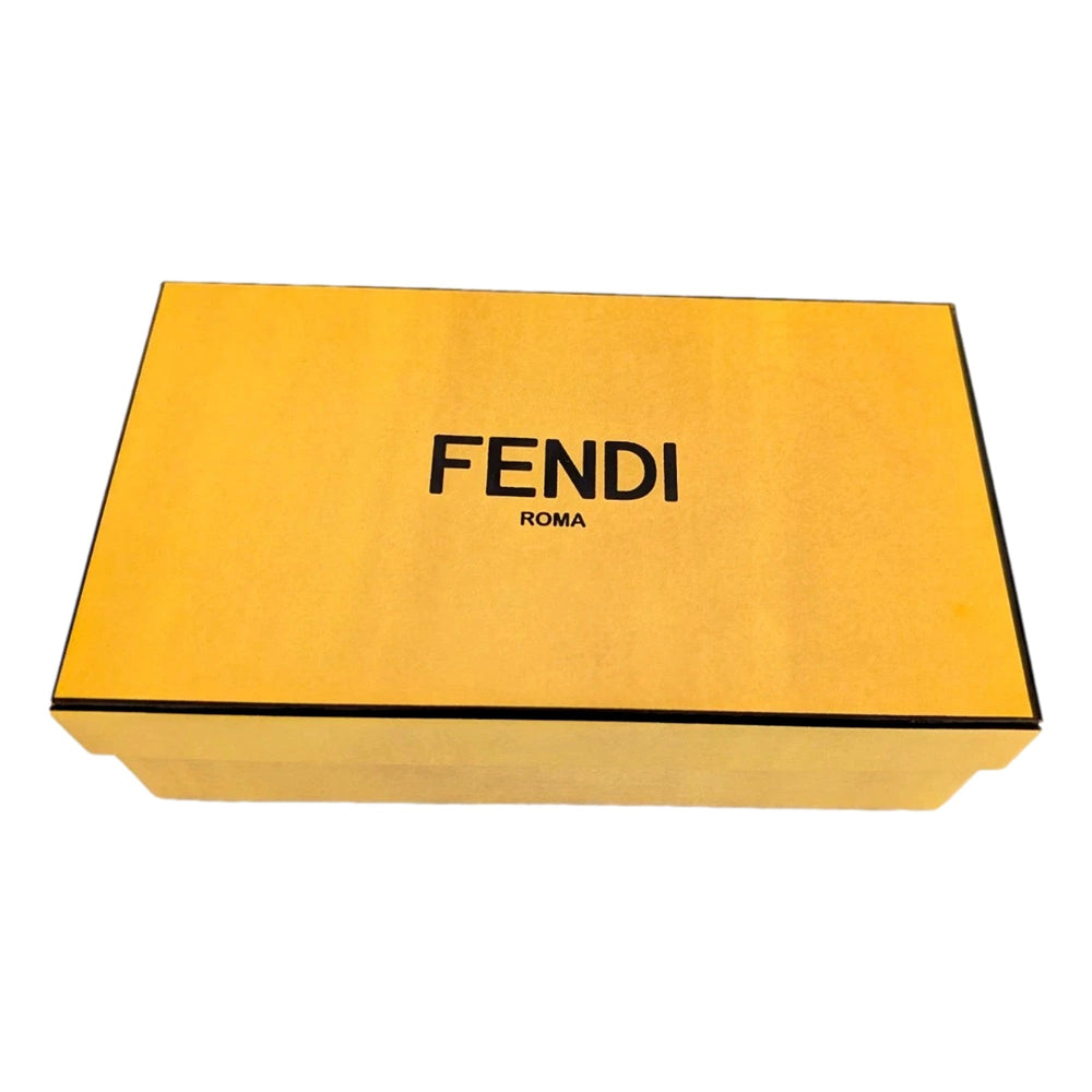 Fendi Baguette FF Embossed Lambskin Wallet on a Chain Crossbody in Light Blue