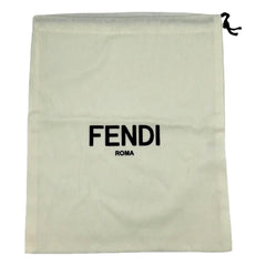 Fendi Fendigraphy Nano Hobo FF Canvas Leather Mini Bag Brown and White