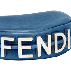 Fendi Fendigraphy Nano Hobo Calfskin Leather Mini Bag Blue