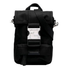 Fendi Fendiness Mini Backpack Crossbody Black Nylon FF Mesh