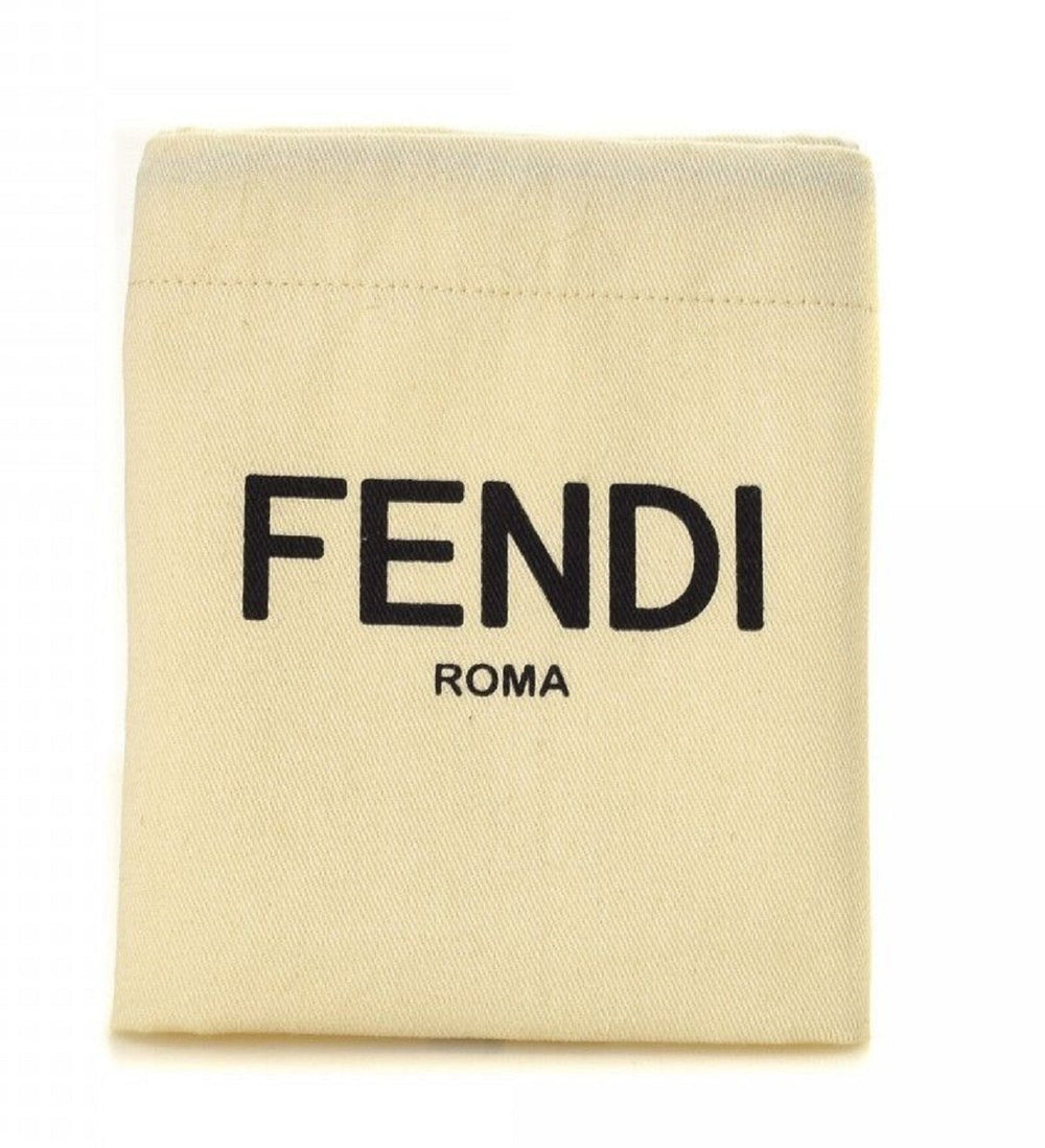Fendi FF Diagonal Stripe Mini Camera Crossbody Bag Black Canvas Leather