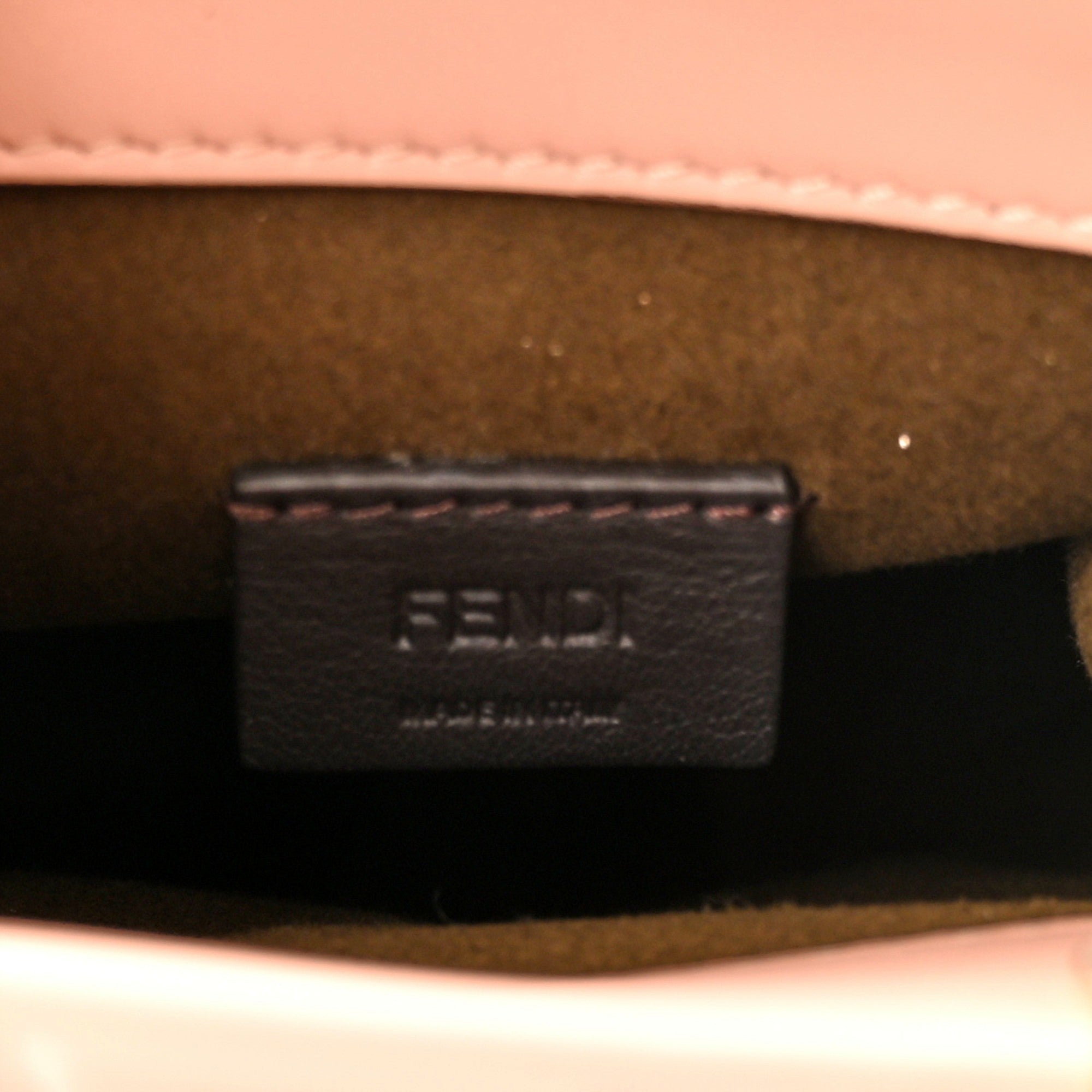 Fendi Mini Sunshine Shopper Tote Crossbody Baby Pink Zucca Leather