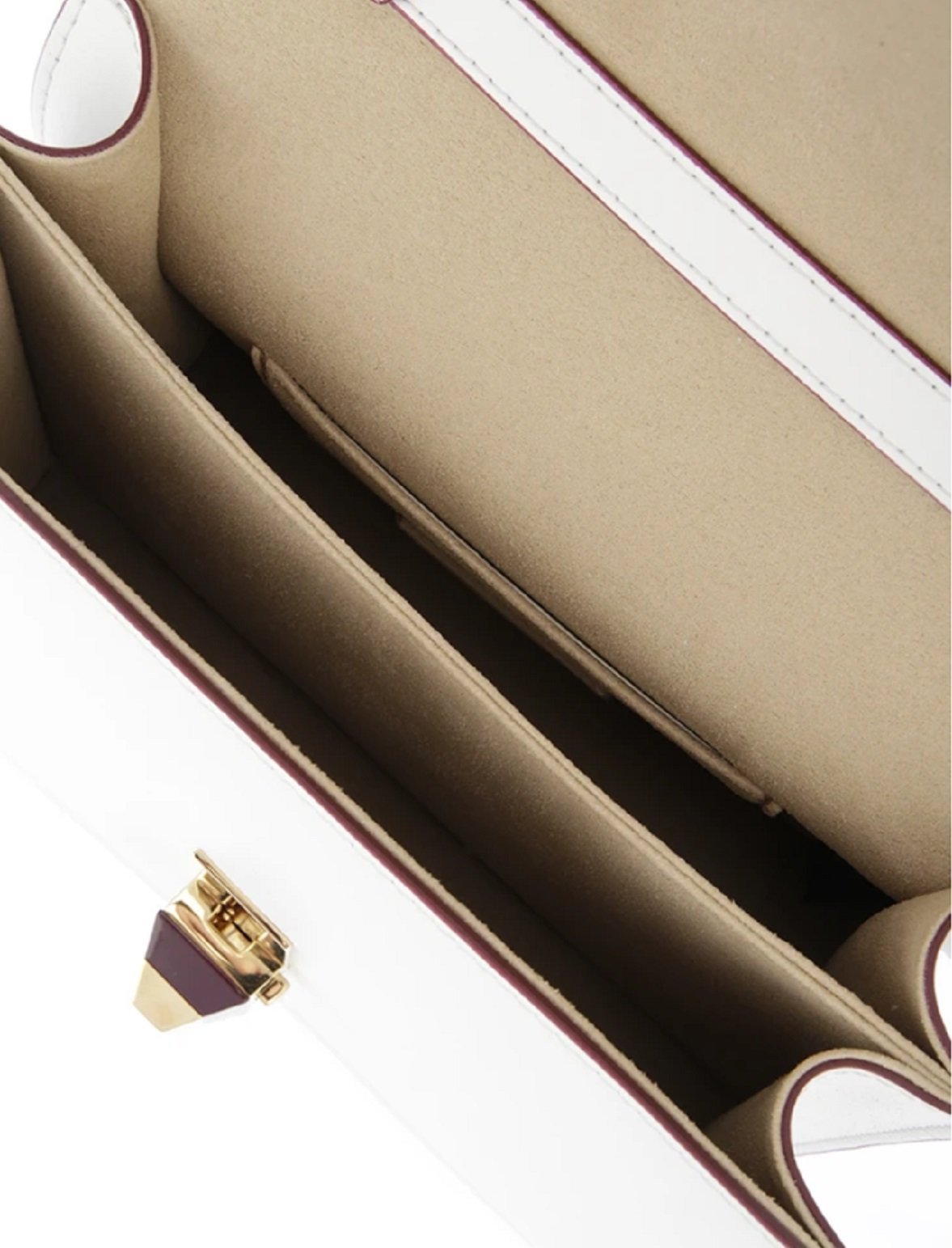 Fendi Kan I Floral Calfskin Leather Chain Bag White Multicolor
