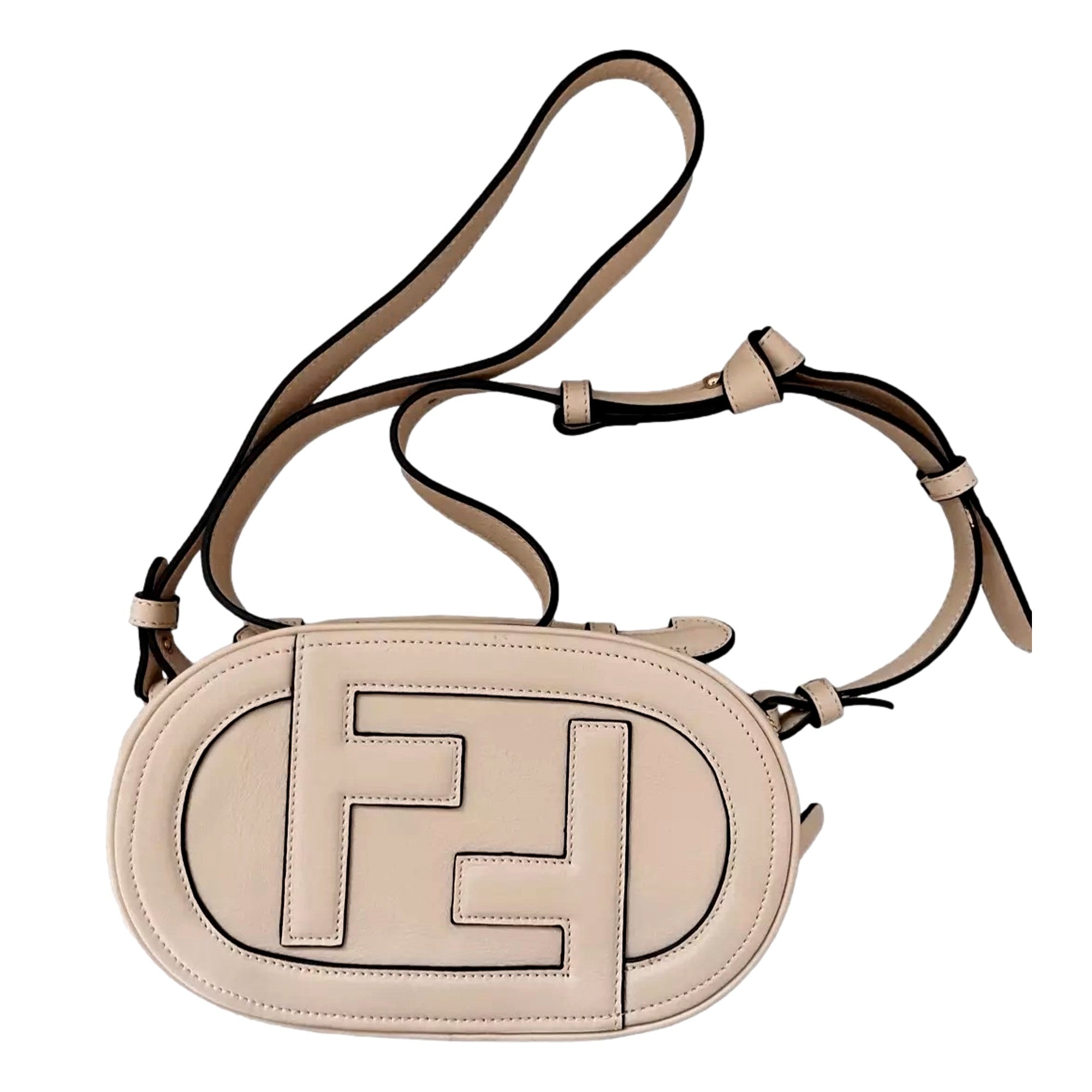 Fendi O’Lock Mini Shoulder Crossbody Bag Light Rose Pink Calfskin