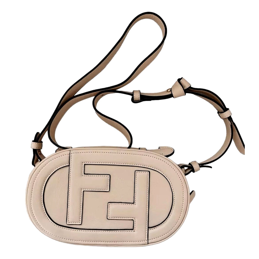 Fendi O’Lock Mini Shoulder Crossbody Bag Light Rose Pink Calfskin