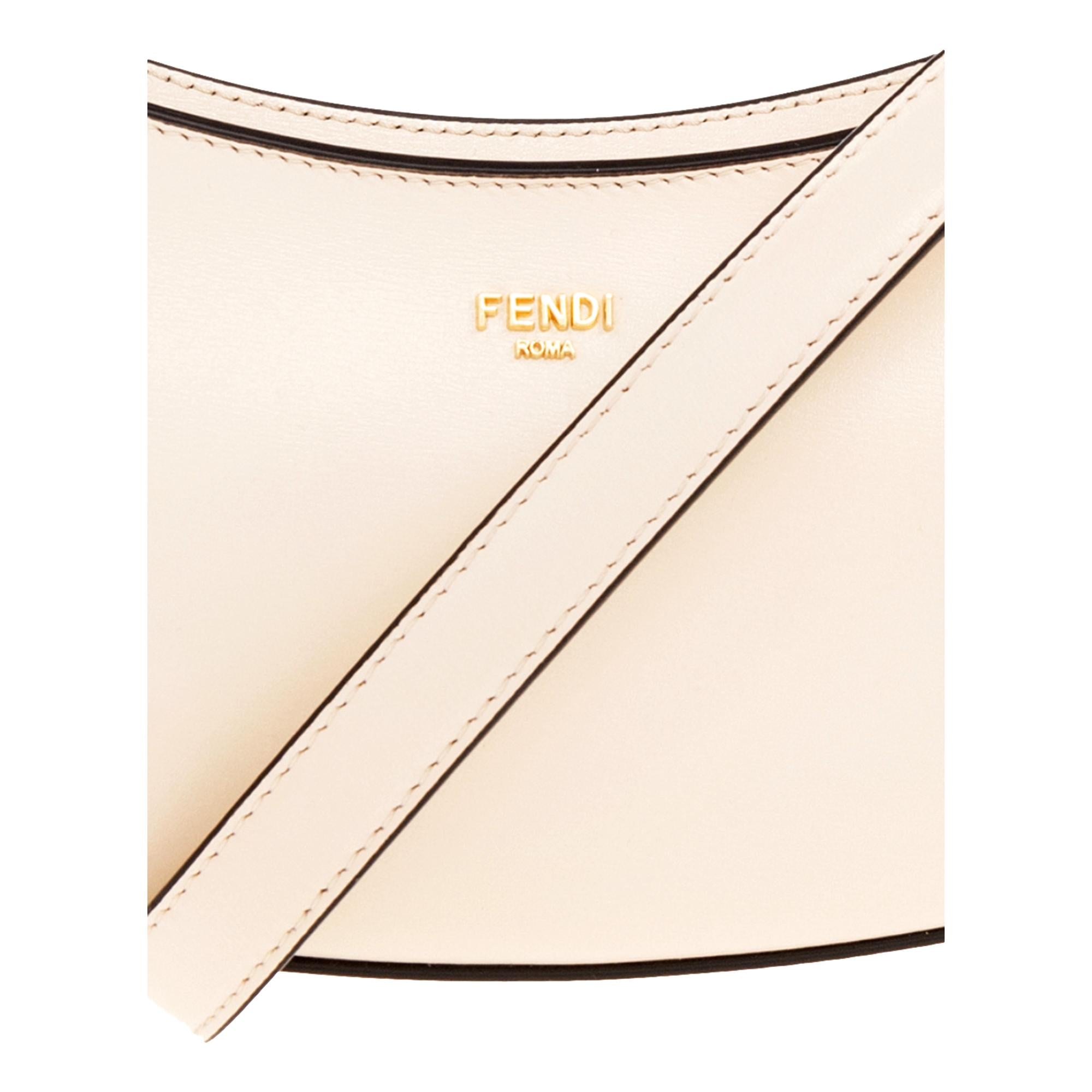 Fendi O’Lock Swing Shoulder Bag Ivory Calfskin Leather