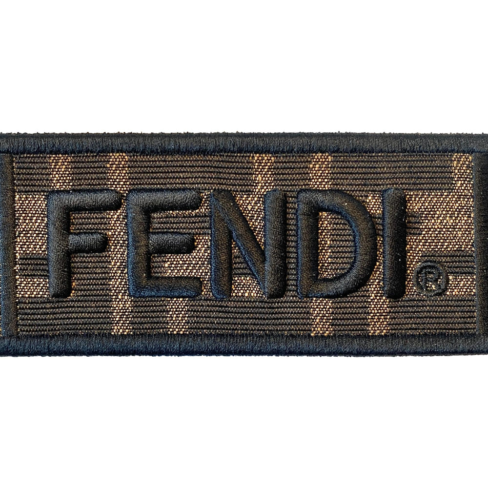 Fendi Zucca Canvas Roma Amor Mini Strap Brown Leather Trim