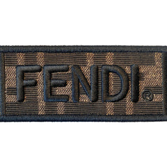 Fendi Zucca Canvas Roma Amor Mini Strap Brown Leather Trim