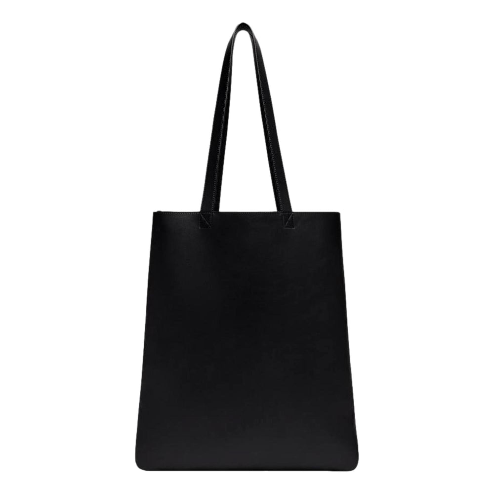 Fendi Roma Black Calfskin Leather Large Shopping Tote Bag