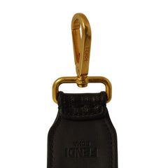 Fendi Strap You FF Zucca Black Glazed Canvas Shoulder Strap