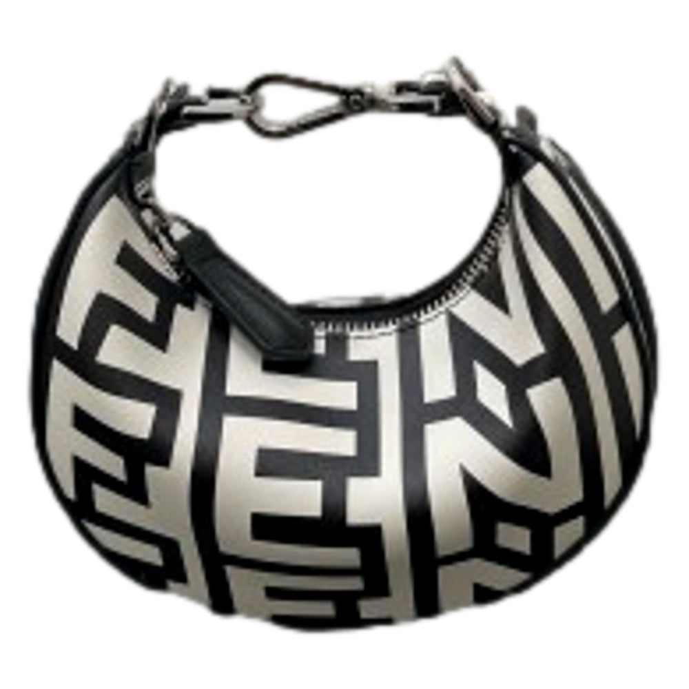 Fendi x Marc Jacobs Fendigraphy Nano Hobo Bag Black White