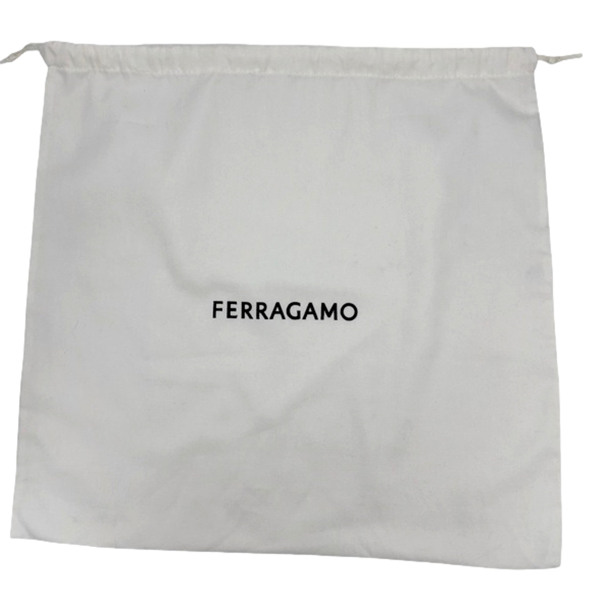Ferragamo Trifolio Black Leather Flap Crossbody Bag Gold Gancini Designer