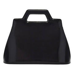 Ferragamo Wanda Black Patent Leather Top Handle Handbag
