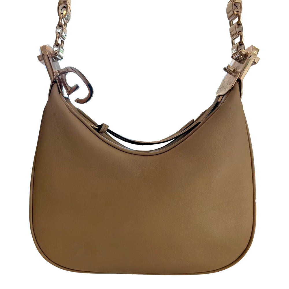 Gucci Attaché Small Shoulder Bag Beige Leather