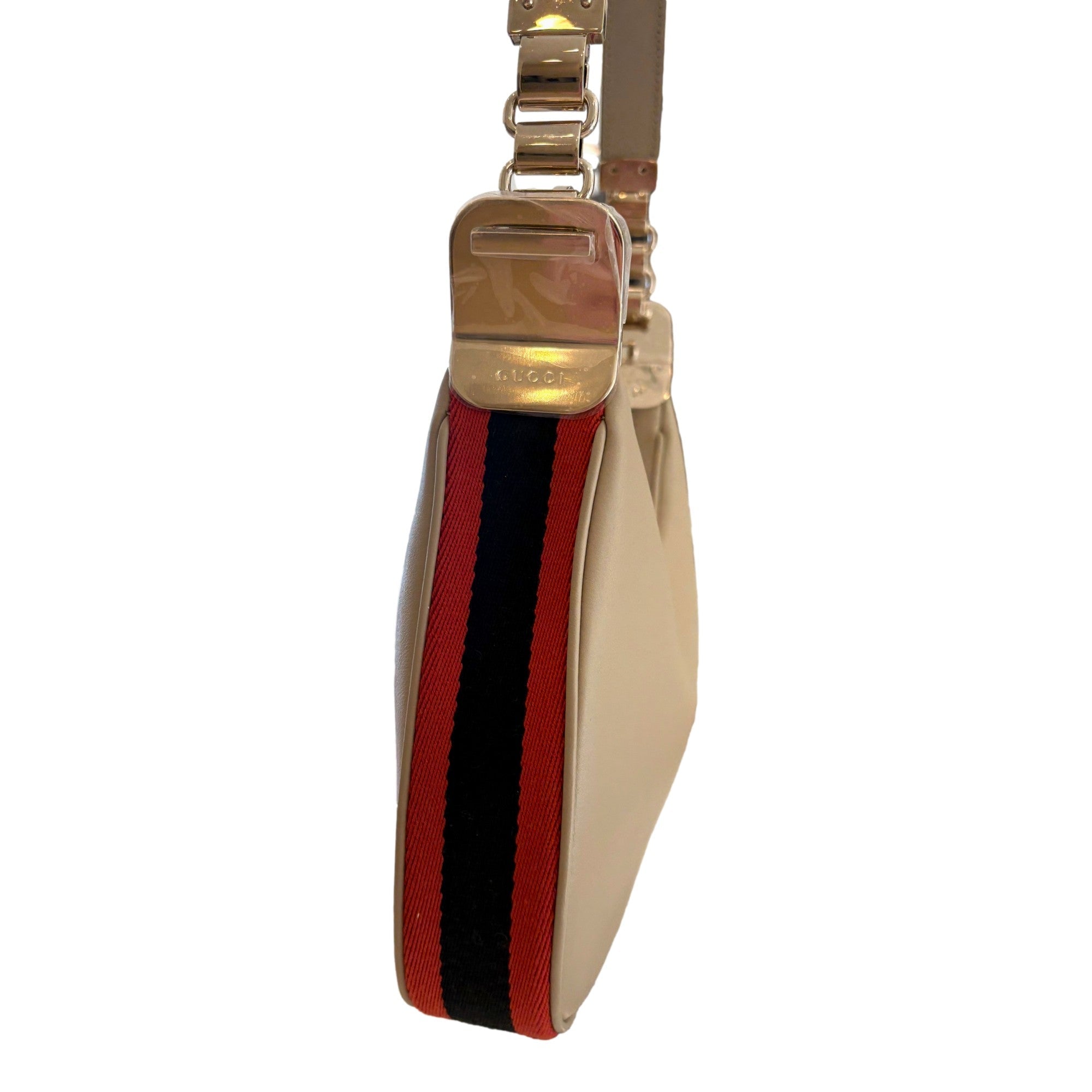 Gucci Attaché Small Shoulder Bag Beige Leather