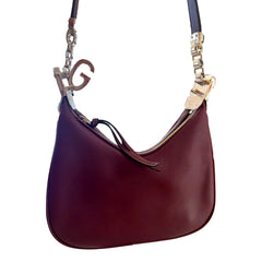 Gucci Attache Small Burgundy Leather Shoulder Crossbody Bag Web Stripe
