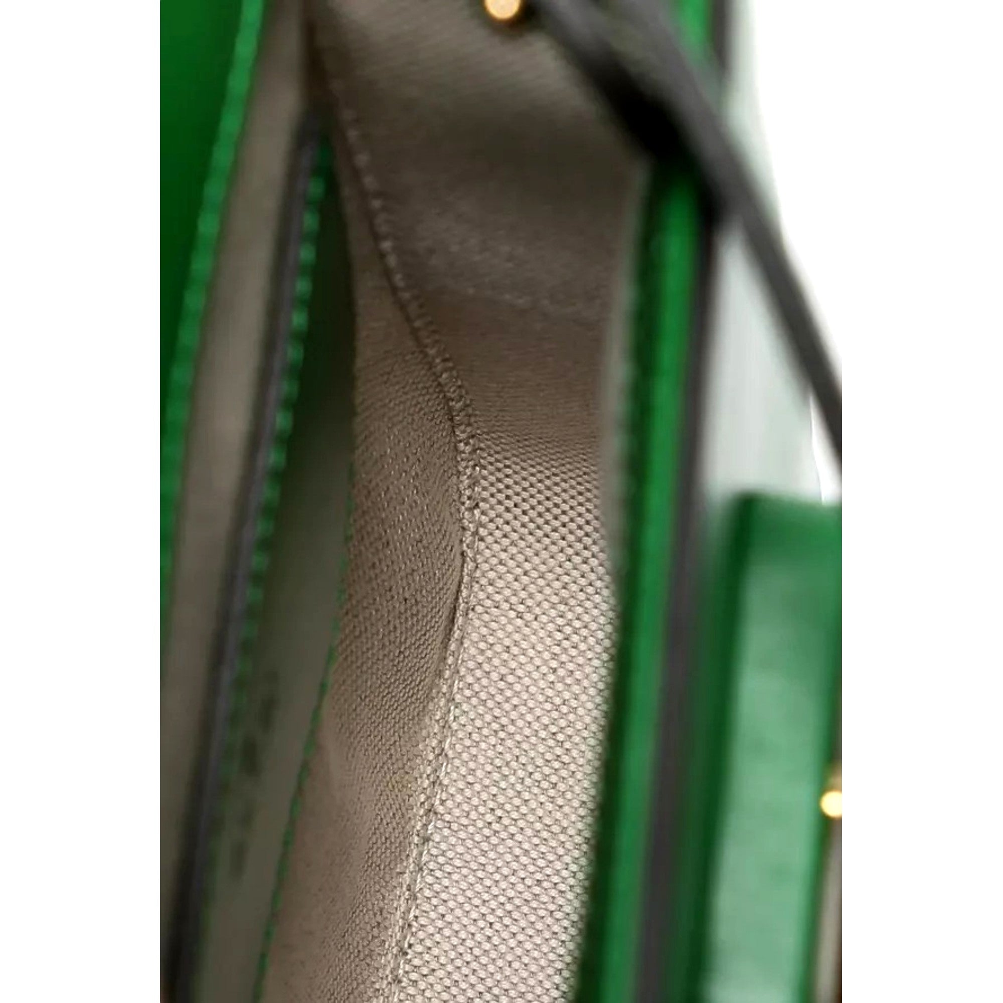 Gucci Bamboo 1947 Mini Green Leather Top Handle Crossbody Bag