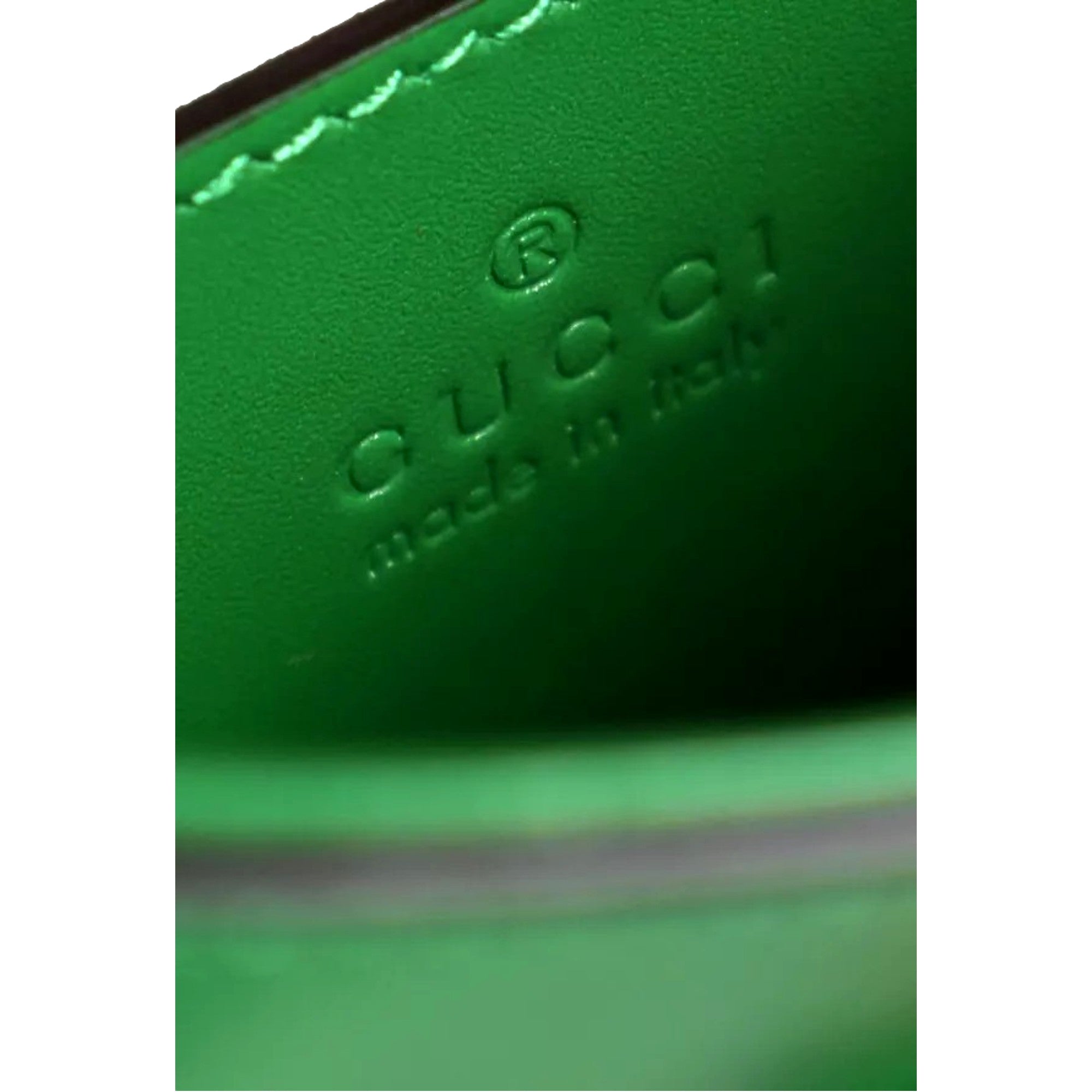 Gucci Bamboo 1947 Mini Green Leather Top Handle Crossbody Bag