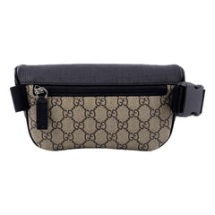 Gucci GG Supreme Canvas Belt Bag Beige Black Unisex Waist Bag