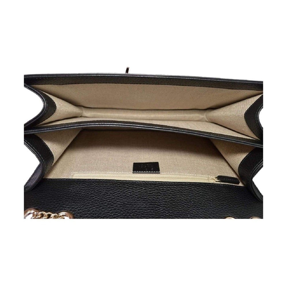 Gucci Icon GG Black Leather Small Crossbody Bag