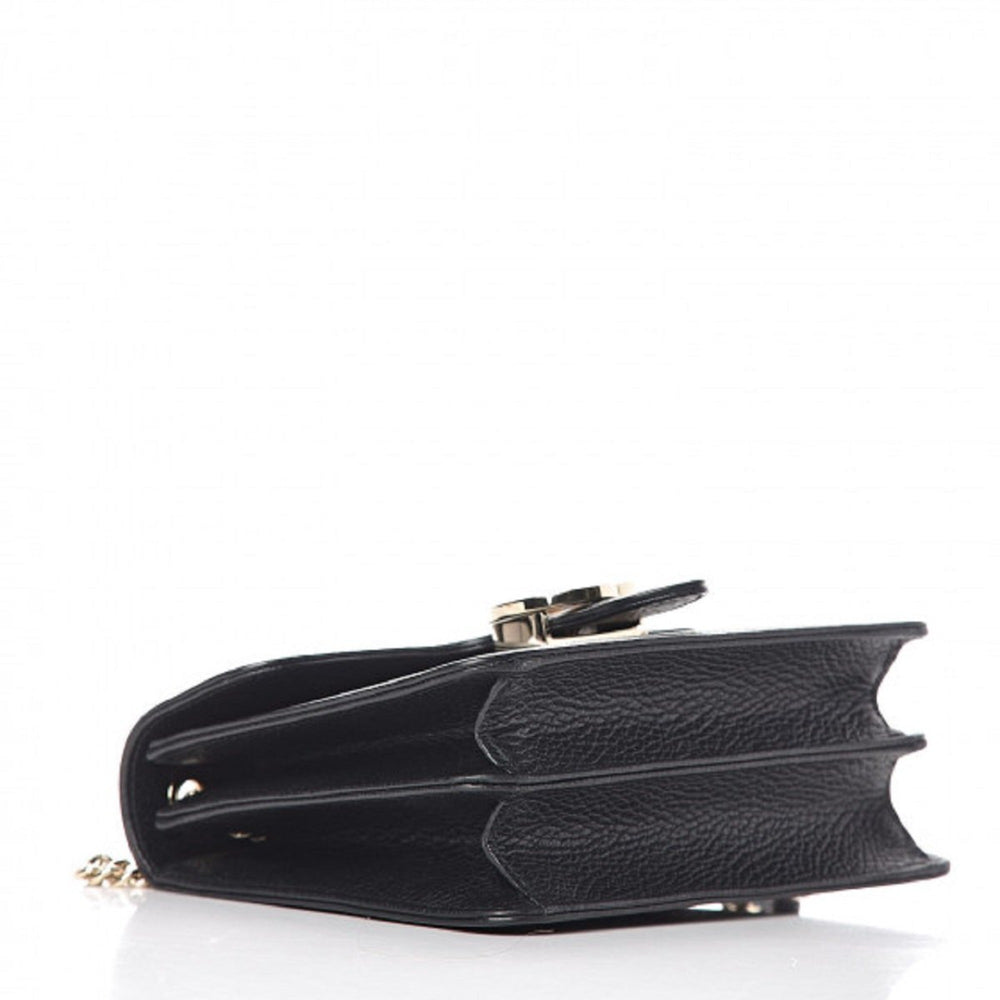 Gucci Icon GG Black Leather Small Crossbody Bag