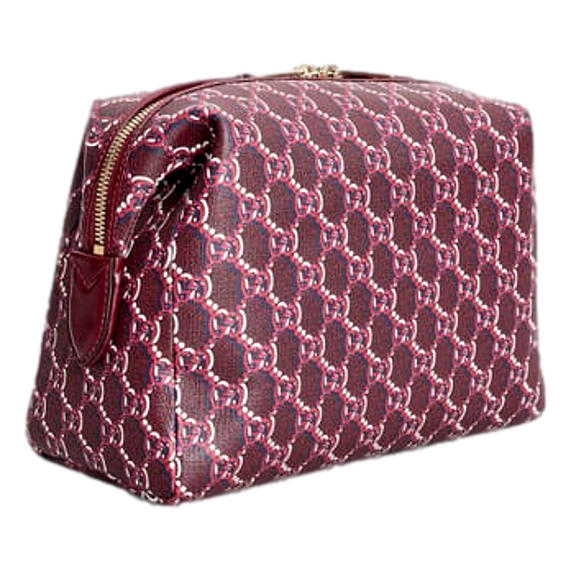 Gucci GG Shadow Travel Cosmetic Pouch Bag Bordeaux Red