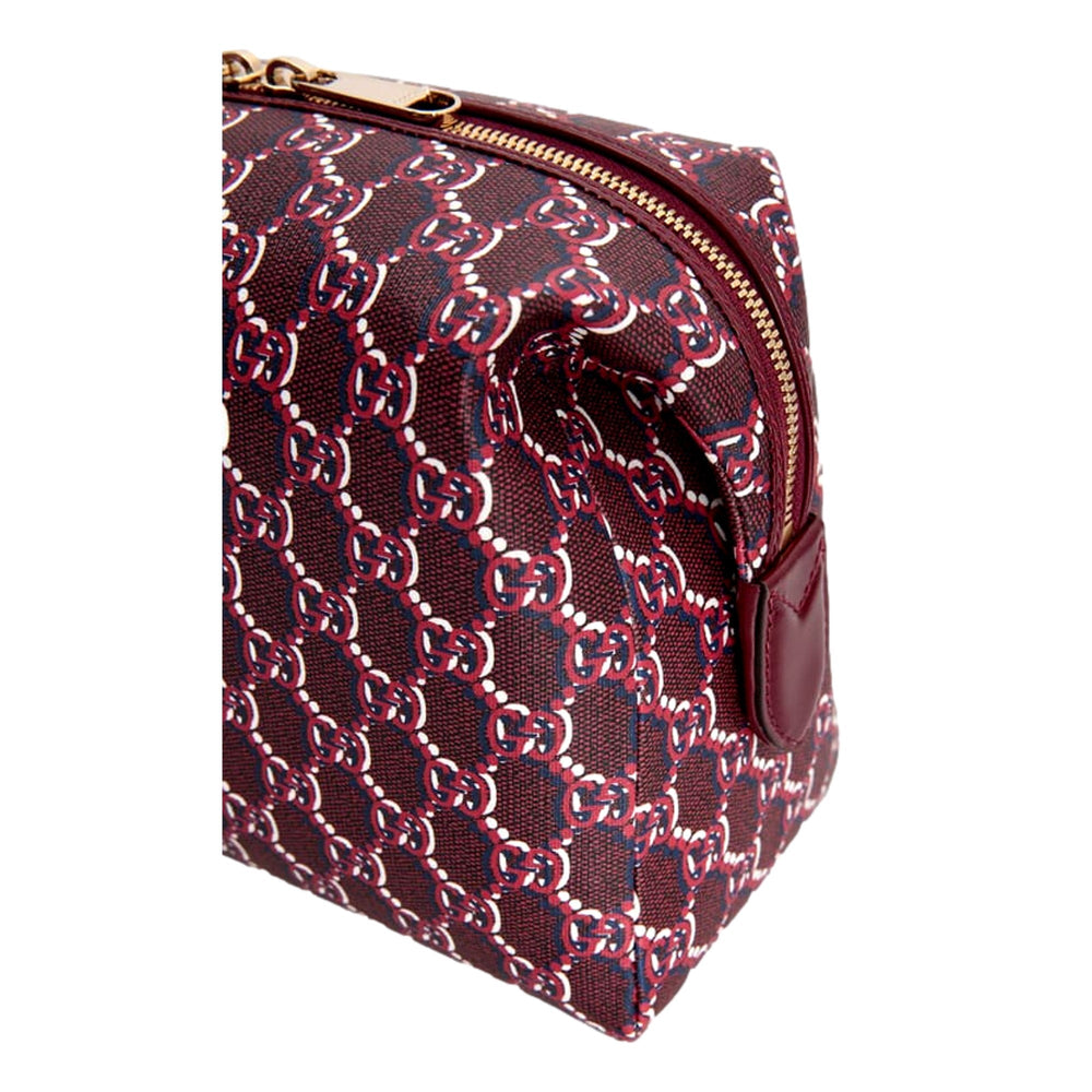 Gucci GG Shadow Travel Cosmetic Pouch Bag Bordeaux Red