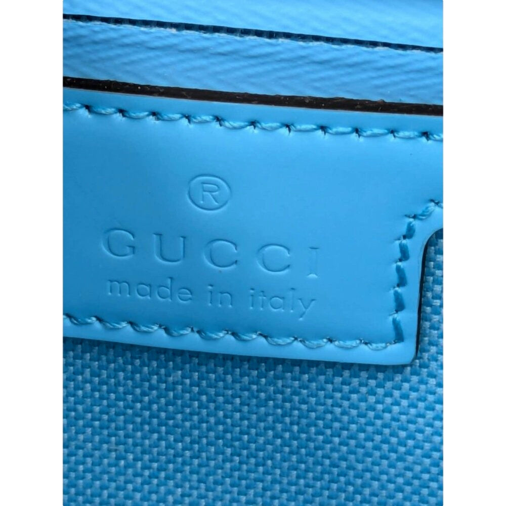 Gucci GG Rubber Effect Crossbody Bag in Blue