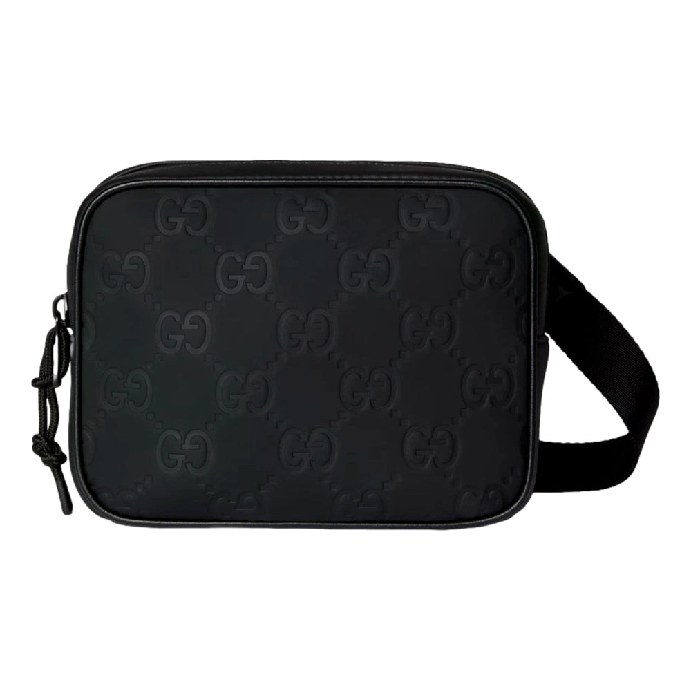 Gucci GG Rubber Effect Black Mini Crossbody Bag