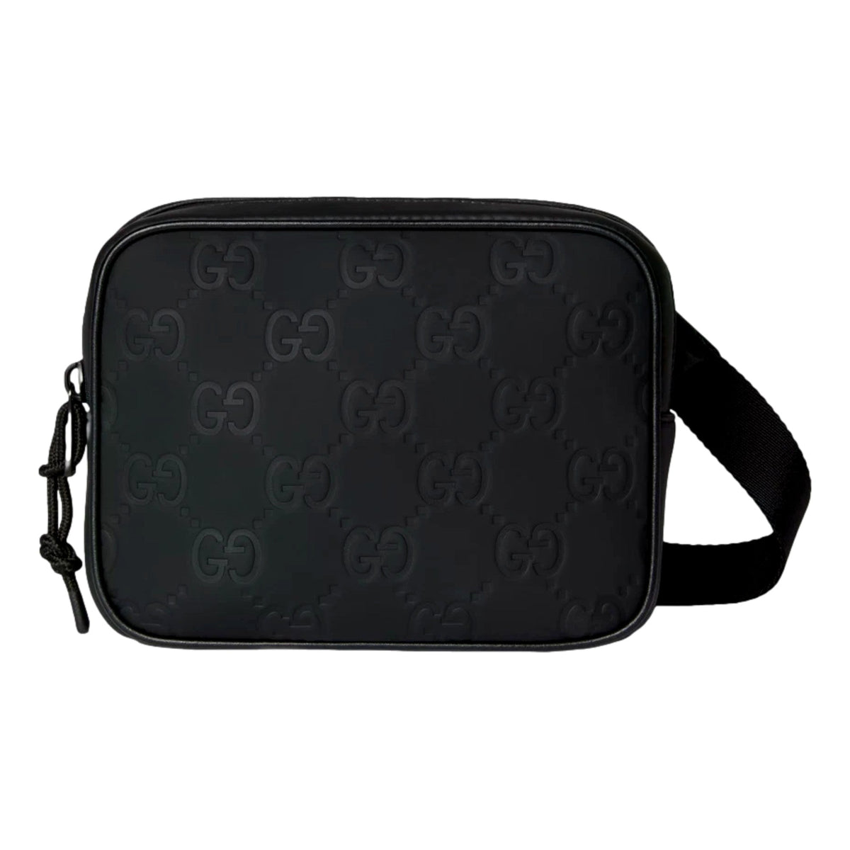 Gucci GG Rubber Effect Black Mini Crossbody Bag