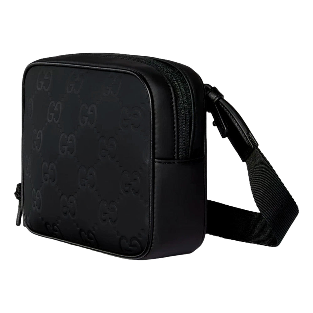 Gucci GG Rubber Effect Black Mini Crossbody Bag