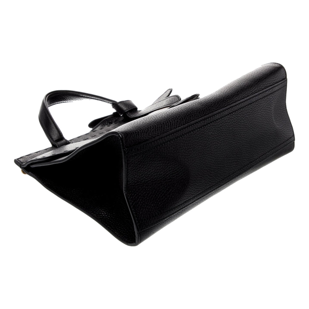 Gucci GG Marmont Black Calfskin Top Handle Satchel Handbag