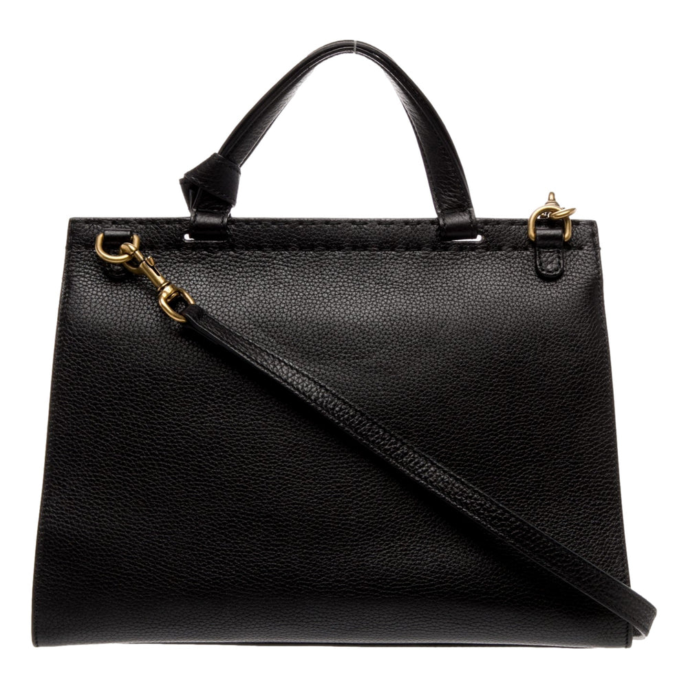 Gucci GG Marmont Black Calfskin Top Handle Satchel Handbag