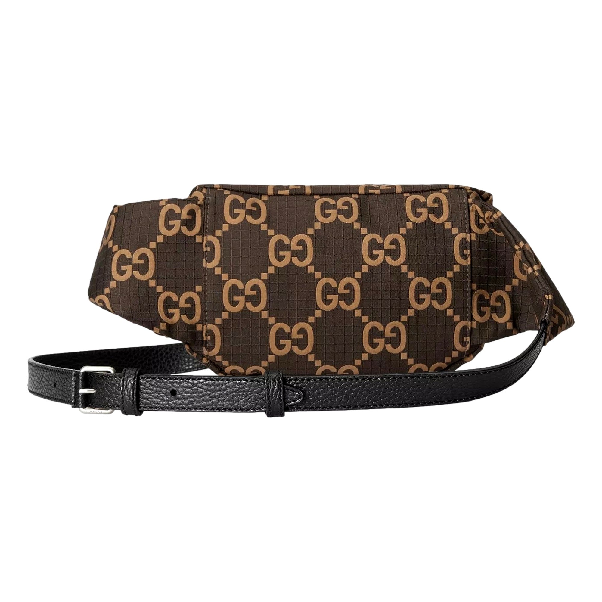 Gucci GG Ripstop Waist Bag Beige Brown Recycled Fabric Belt Bag