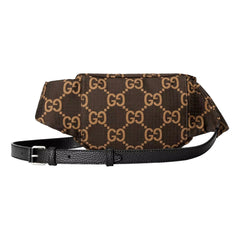 Gucci GG Ripstop Waist Bag Beige Brown Recycled Fabric Belt Bag