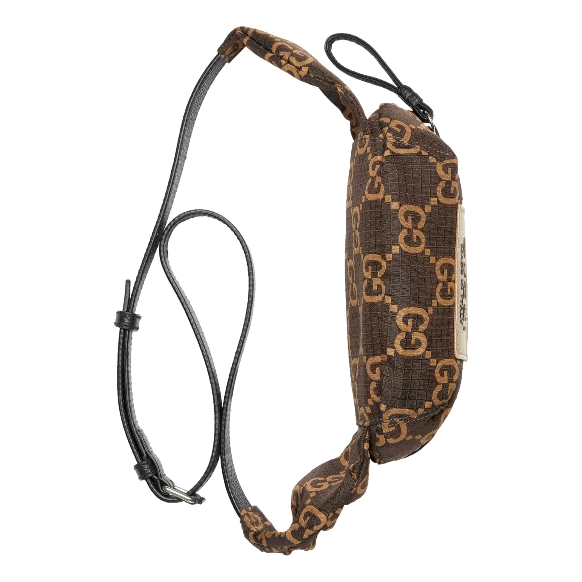 Gucci GG Ripstop Waist Bag Beige Brown Recycled Fabric Belt Bag