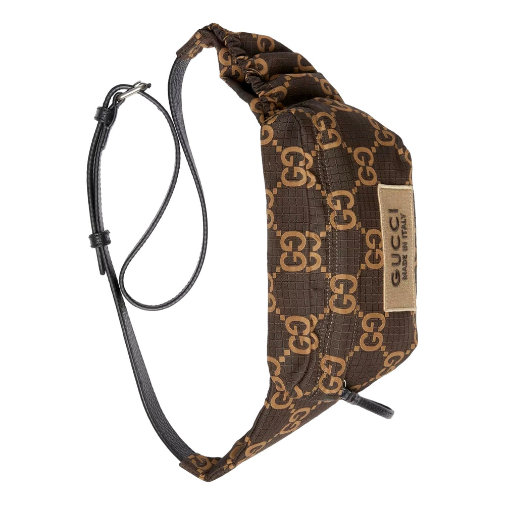 Gucci GG Ripstop Waist Bag Beige Brown Recycled Fabric Belt Bag