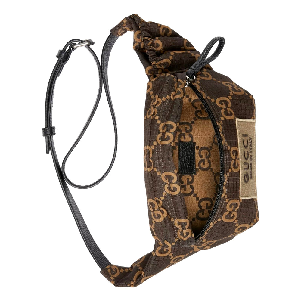 Gucci GG Ripstop Waist Bag Beige Brown Recycled Fabric Belt Bag