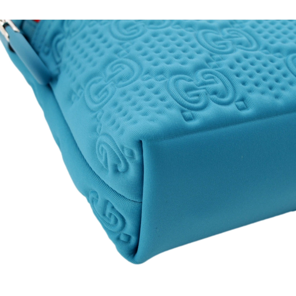 Gucci GG Scuba Neon Blue Small Clutch Pouch Bag