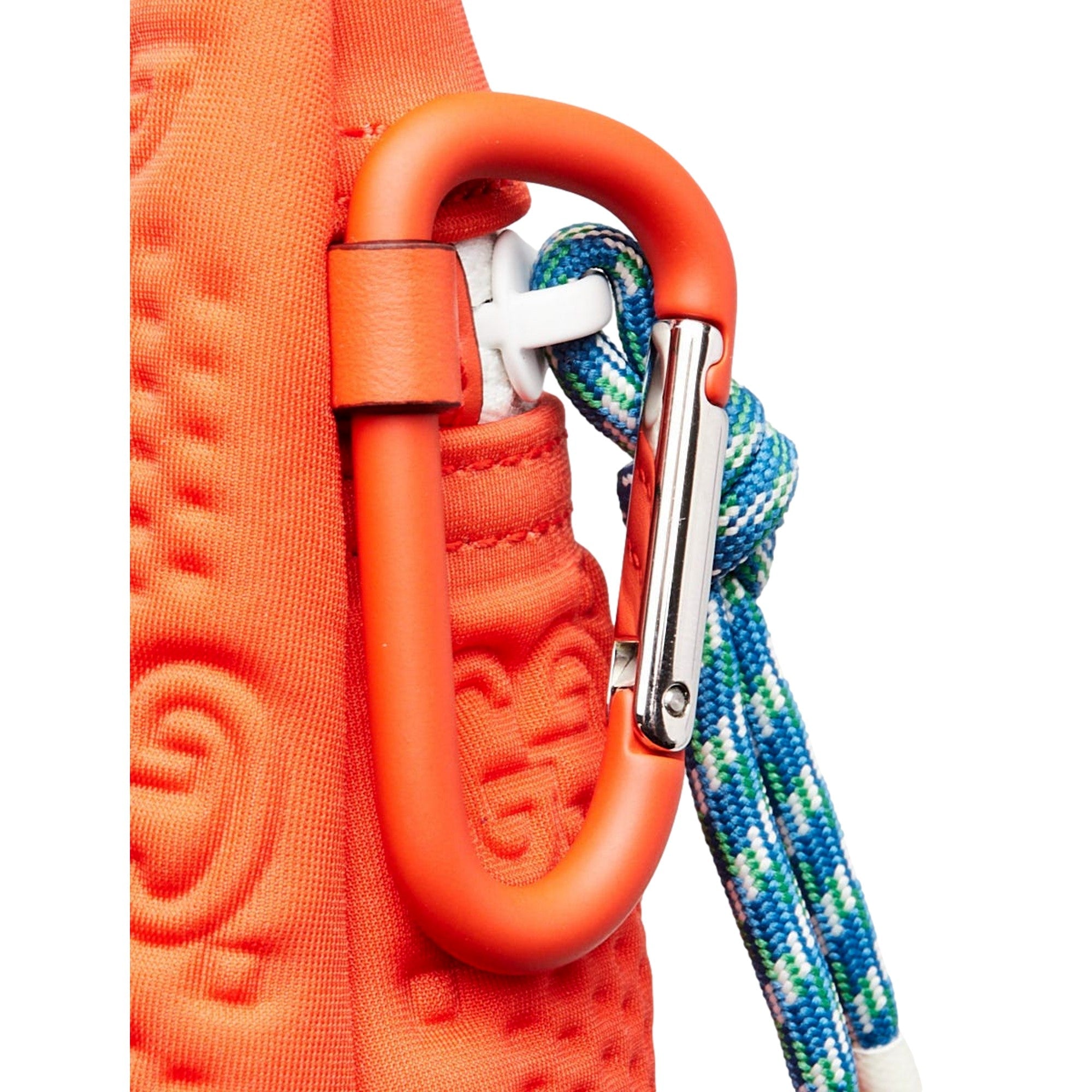 Gucci GG Scuba Neon Orange Rubber-Effect Small Clutch Pouch Bag