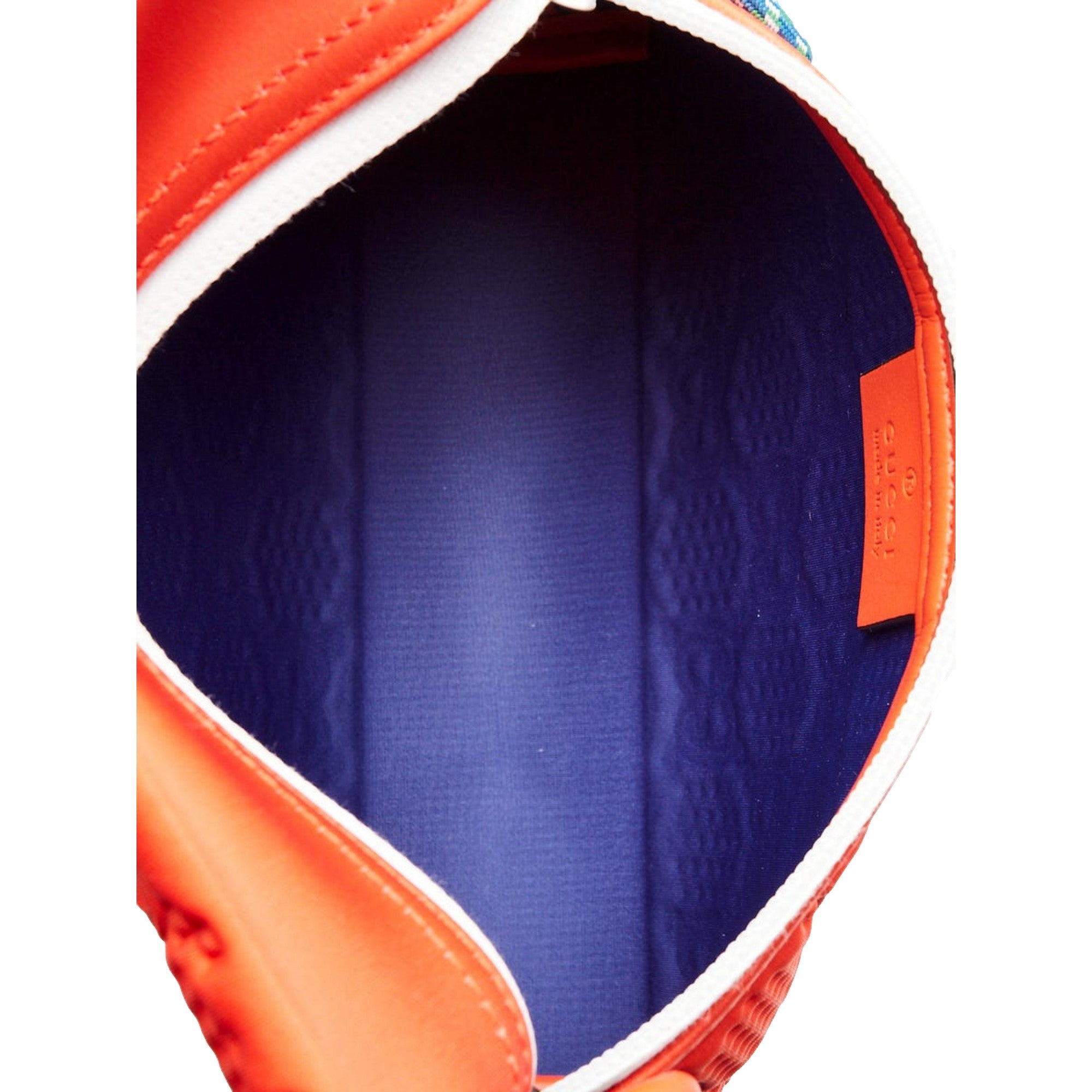 Gucci GG Scuba Neon Orange Rubber-Effect Small Clutch Pouch Bag