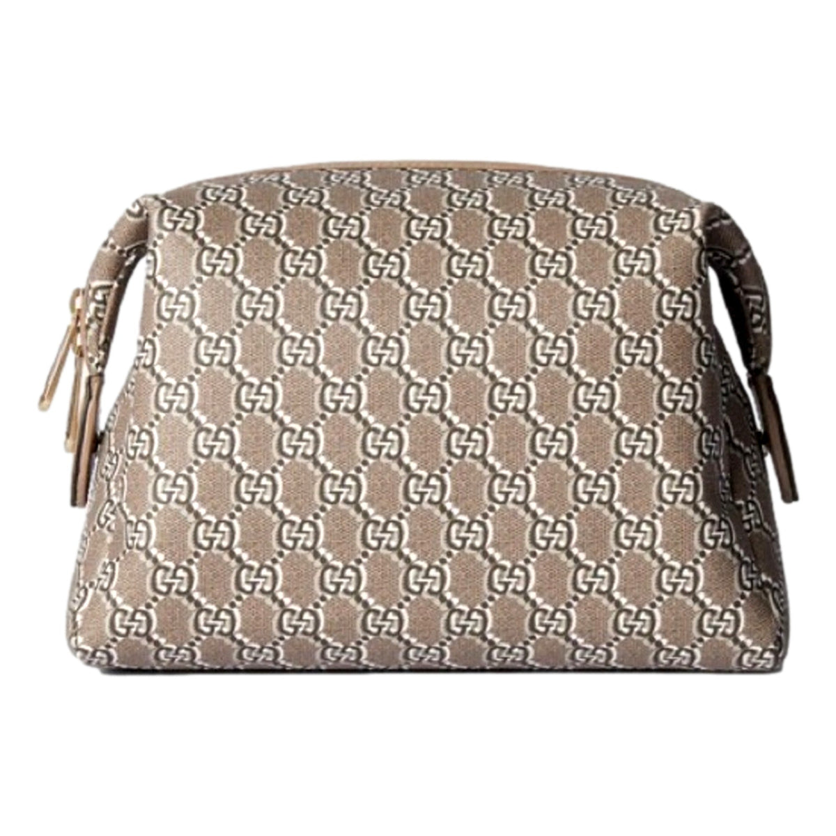 Gucci GG Shadow Beige Brown Large Cosmetic Pouch