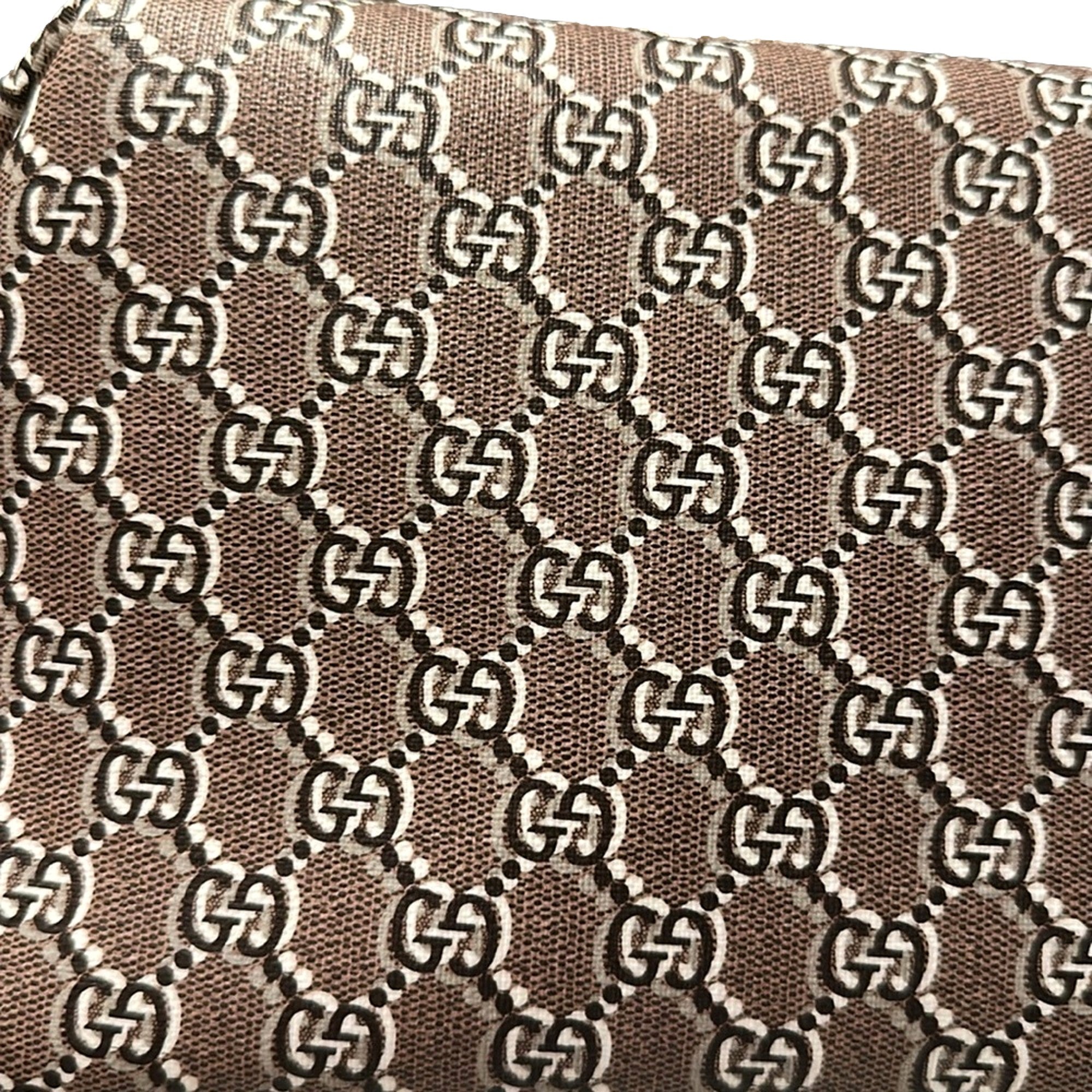 Gucci GG Shadow Beige Brown Large Cosmetic Pouch