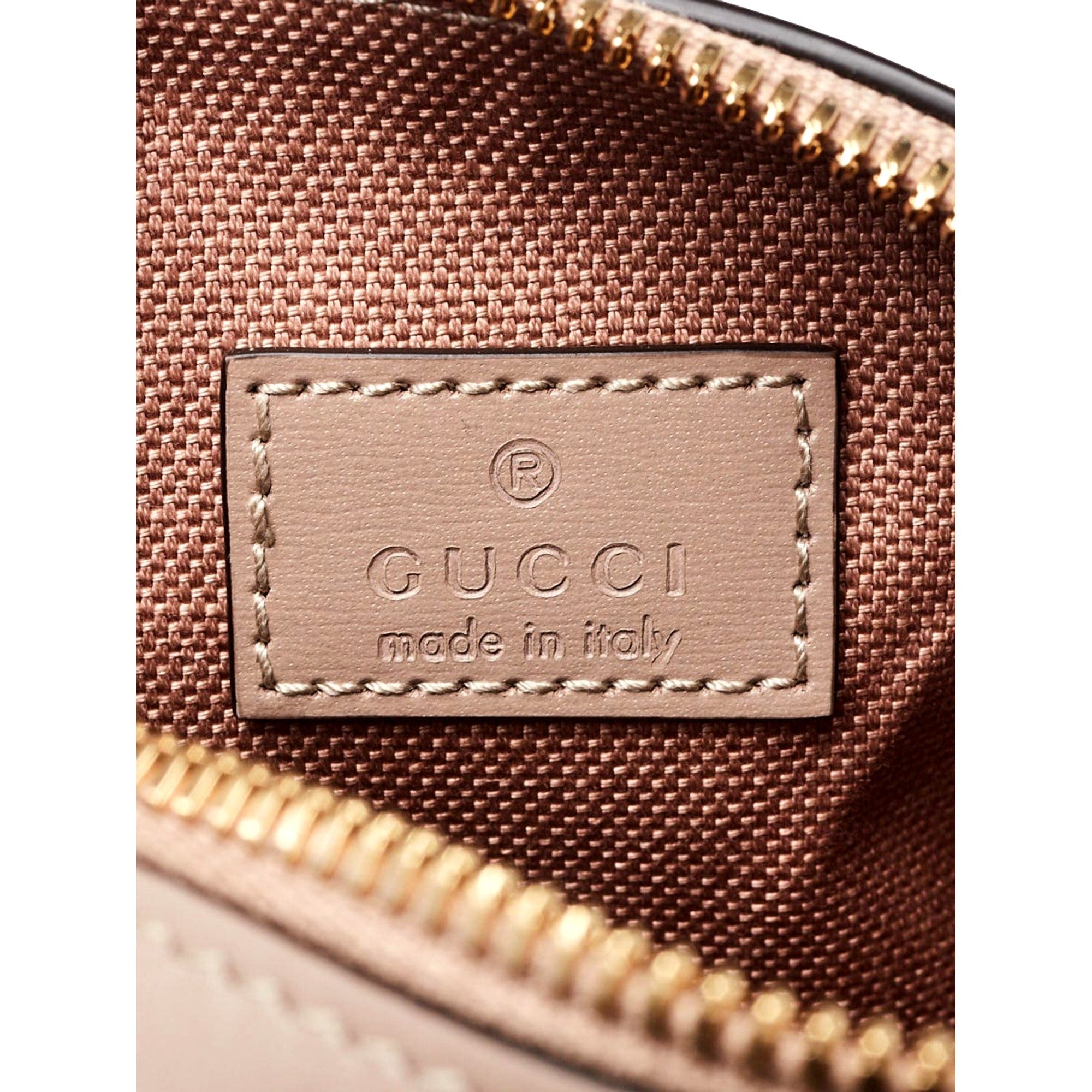 Gucci GG Shadow Monogram Canvas Leather Mini Bowler Bag Beige Black